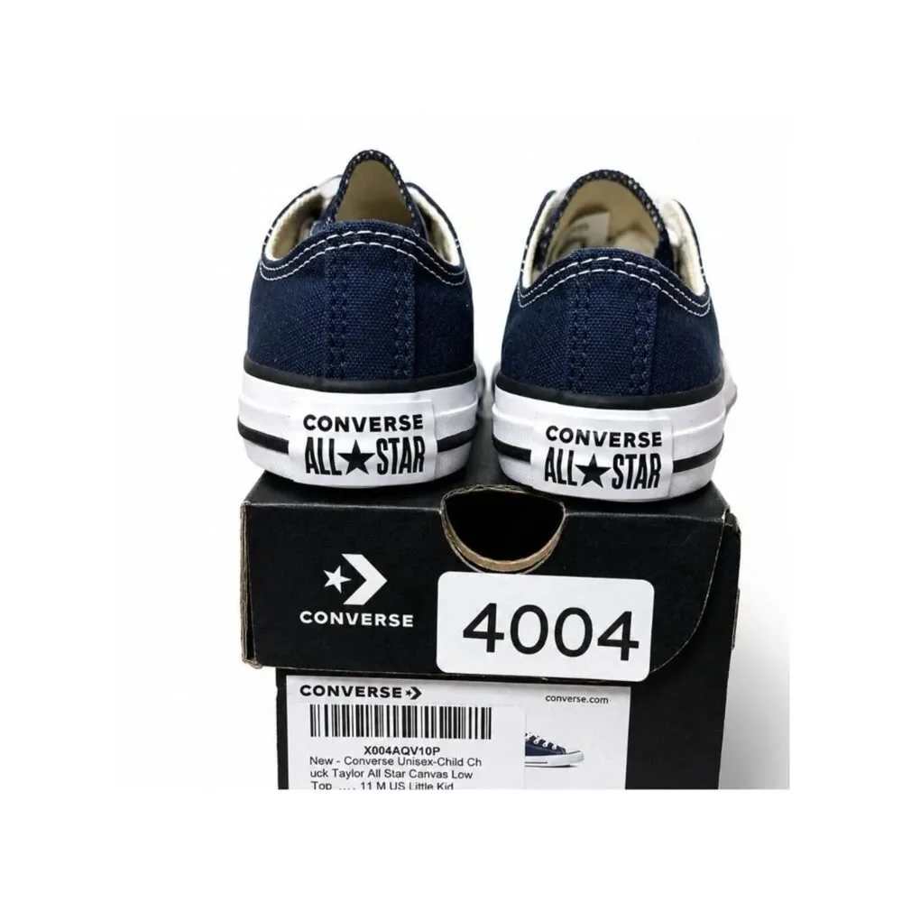 Converse Chuck Taylor All Star Navy Kids 11C Low Top Sneakers X004AQV10P NIB